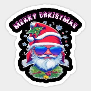 cute Santa Claus in sunglasses Sticker